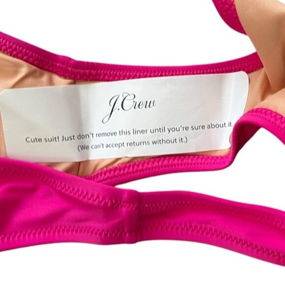 🌻NEW w.tags J. Crew Pink Fushia Heritage 1989 high-leg bikini bottoms - Picture 8 of 9